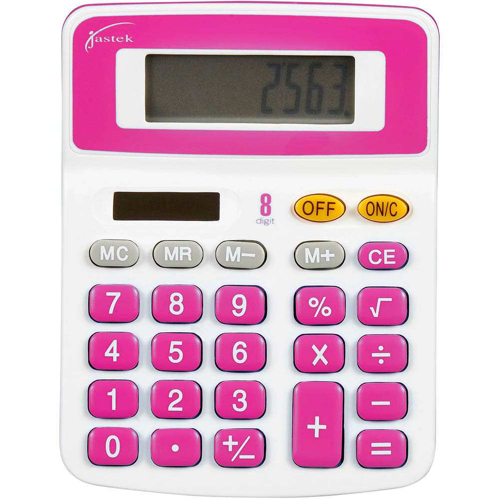 Image for JASTEK DESKTOP CALCULATOR 8 DIGIT ASSORTED from That Office Place PICTON