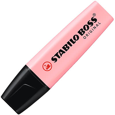 Image for STABILO BOSS HIGHLIGHTER CHISEL PASTEL PINK BLUSH from Mitronics Corporation