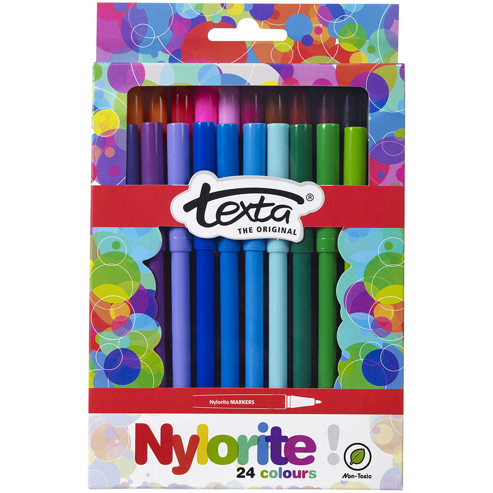 Image for TEXTA NYLORITE COLOURING MARKERS BOX 24 from Mitronics Corporation