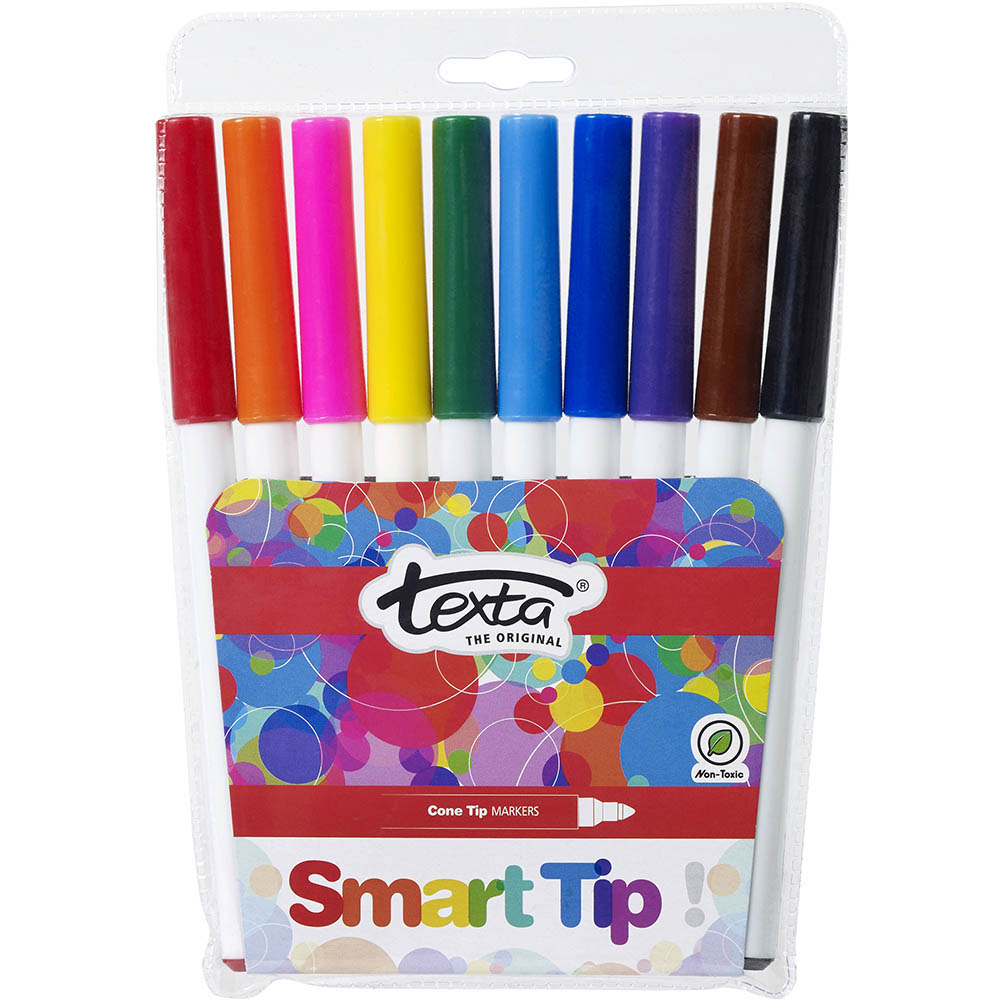 Image for TEXTA SMARTTIP COLOURING MARKERS ASSORTED WALLET 10 from Memo Office and Art