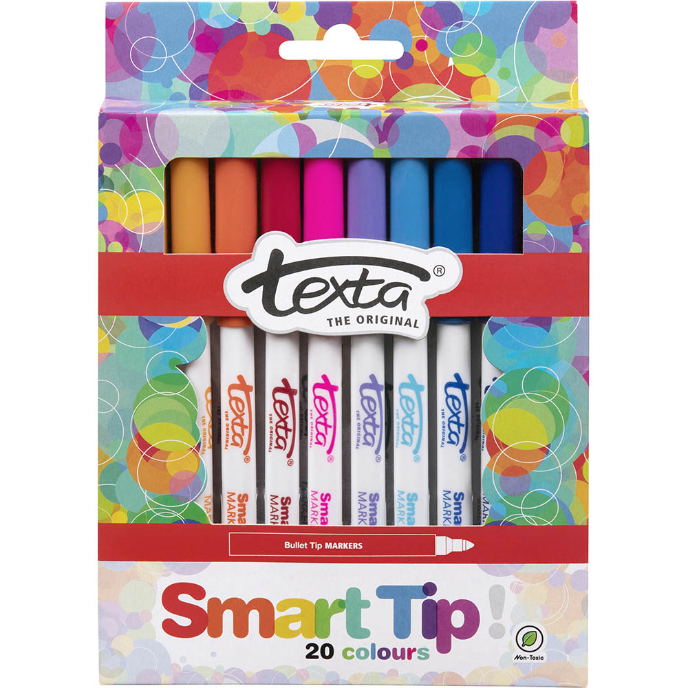 Image for TEXTA SMARTTIP COLOURING MARKERS ASSORTED WALLET 20 from Mitronics Corporation
