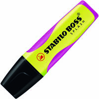 stabilo boss splash highlighter yellow box 10