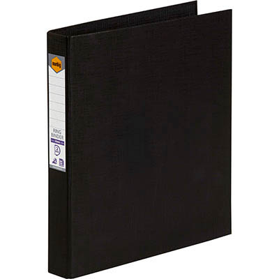 Image for MARBIG LINEN RING BINDER PE 2D 25MM A4 BLACK from BusinessWorld Computer & Stationery Warehouse
