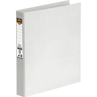 Image for MARBIG LINEN RING BINDER PE 2D 25MM A4 WHITE from BusinessWorld Computer & Stationery Warehouse