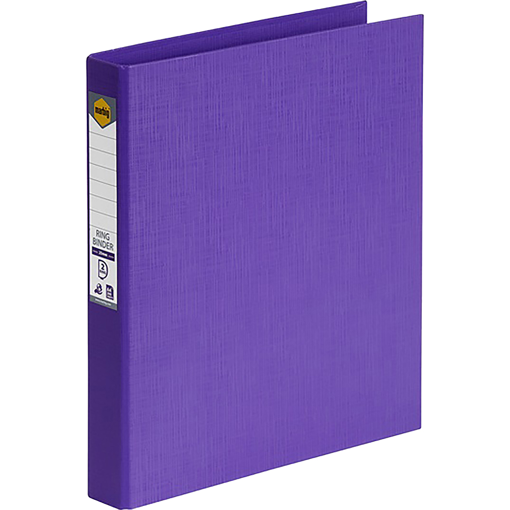Image for MARBIG LINEN RING BINDER PE 2D 25MM A4 PURPLE from York Stationers