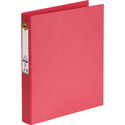Image for MARBIG LINEN RING BINDER PE 2D 25MM A4 CORAL from Challenge Office Supplies