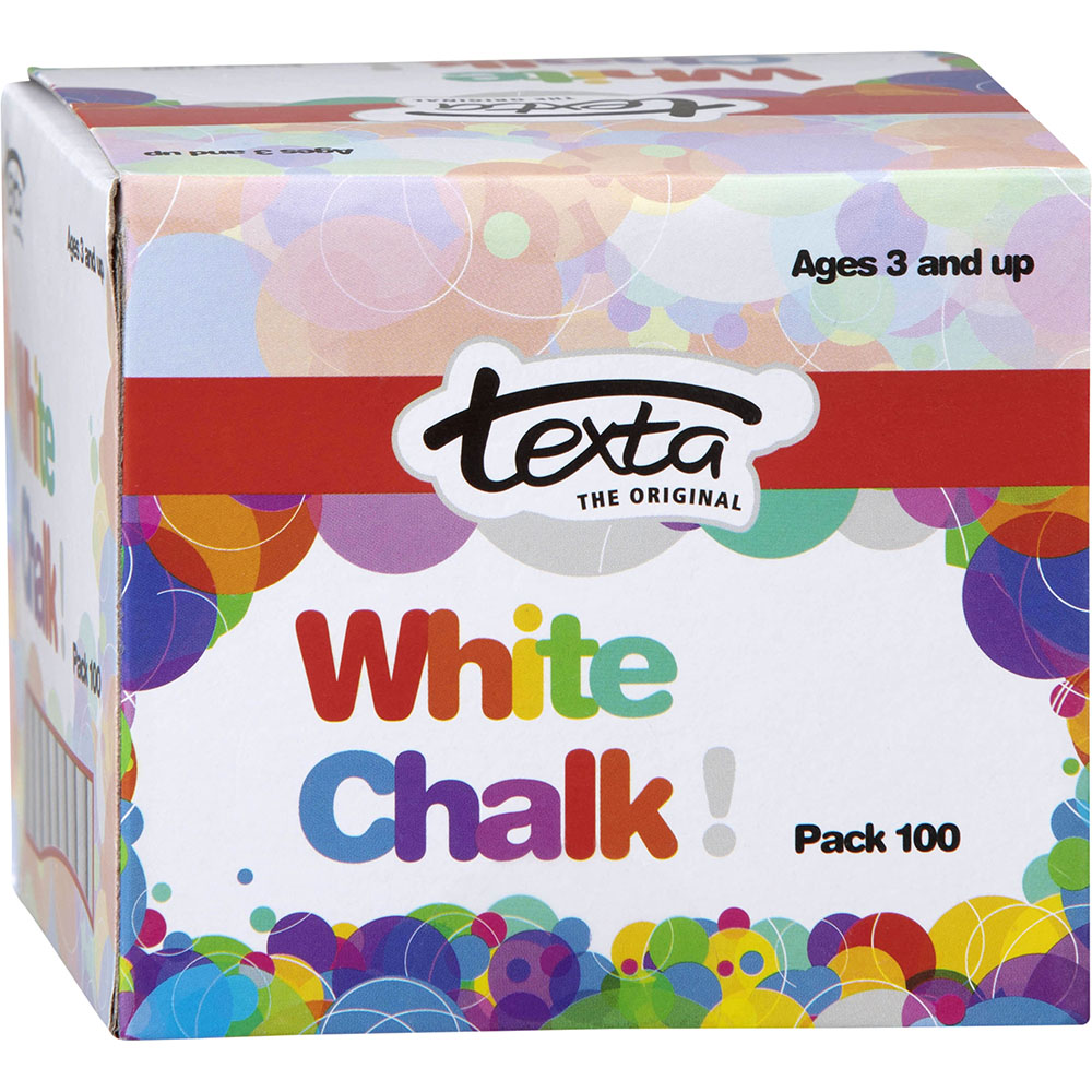 Image for TEXTA CHALK DUSTLESS WHITE PACK 100 from Office Express