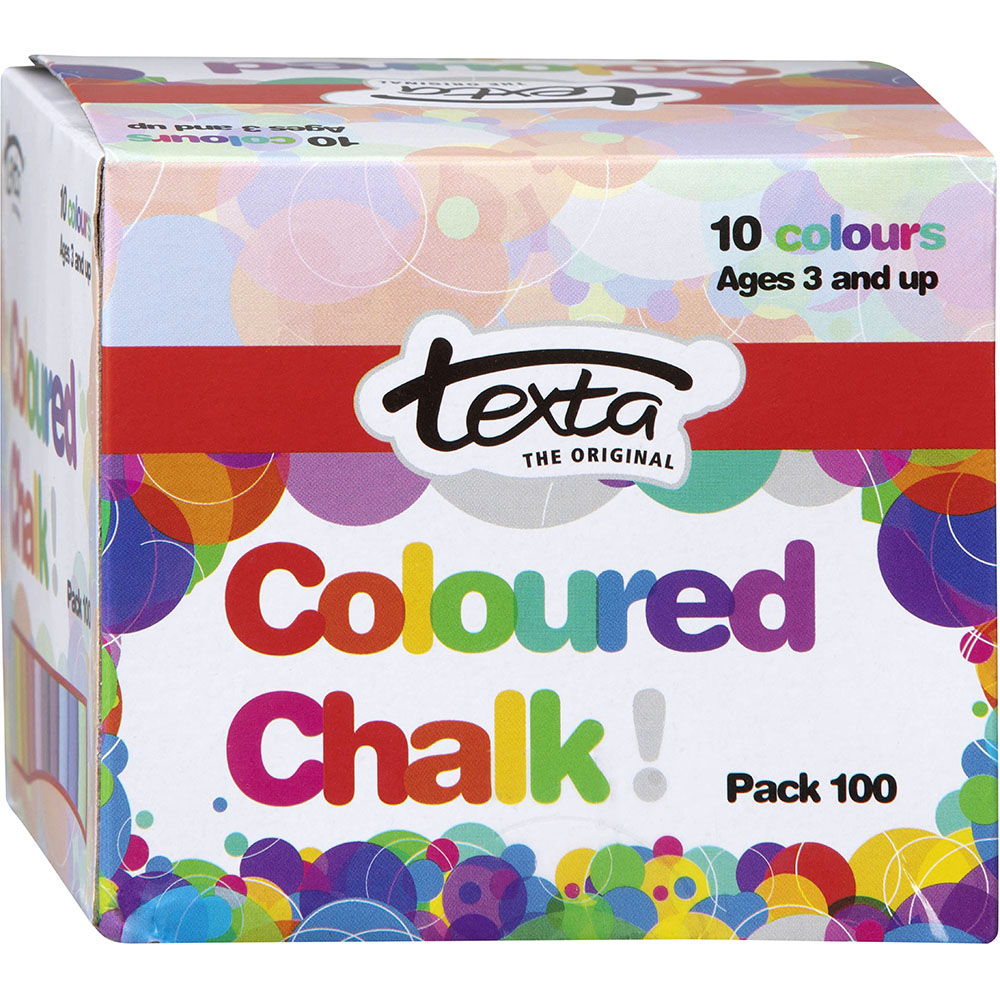 Image for TEXTA CHALK DUSTLESS ASSORTED COLOURS PACK 100 from Office Heaven