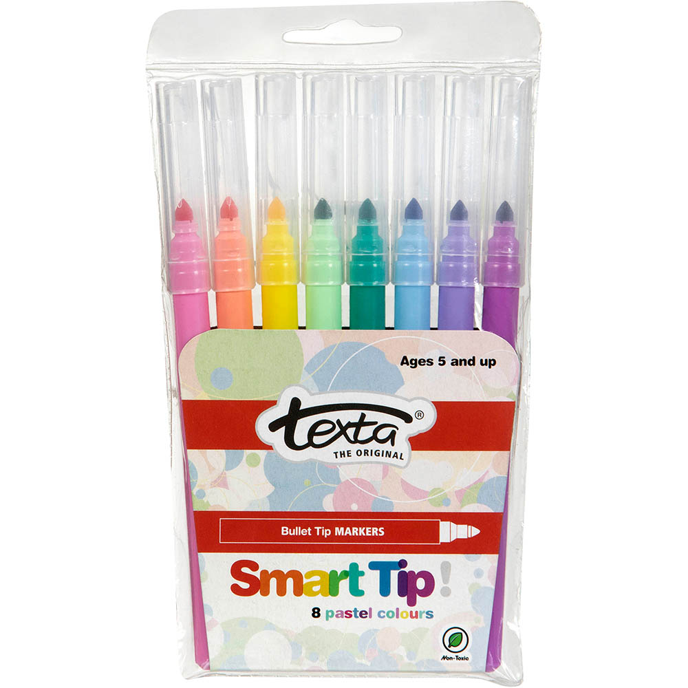 Image for TEXTA SMARTTIP COLOURING MARKERS PASTEL ASSORTED PACK 8 from Clipboard Stationers & Art Supplies
