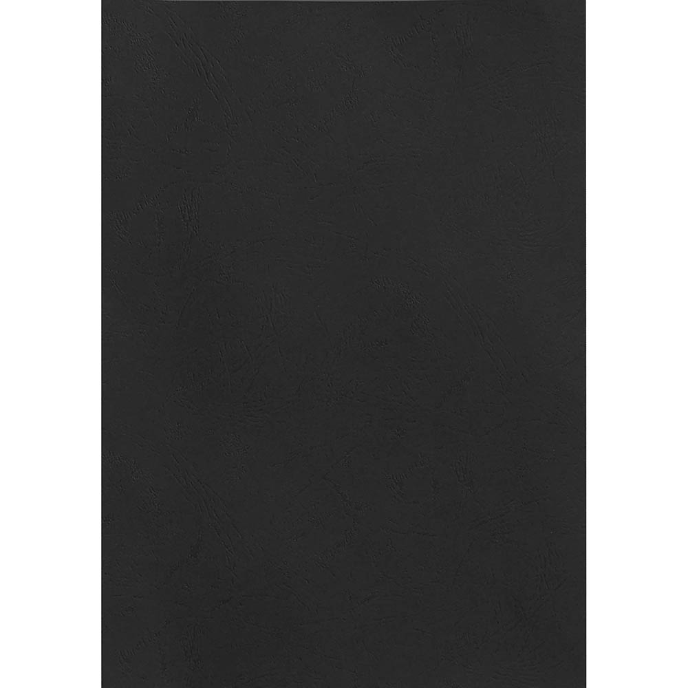 Image for REXEL BINDING COVER LEATHERGRAIN 250GSM A4 BLACK PACK 100 from Mercury Business Supplies