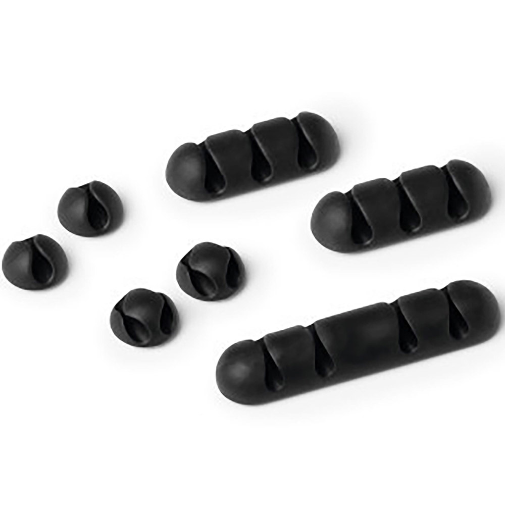 Image for DURABLE CAVOLINE SELF ADHESIVE CABLE MANAGEMENT CLIPS ASSORTED GRAPHITE PACK 7 from That Office Place PICTON
