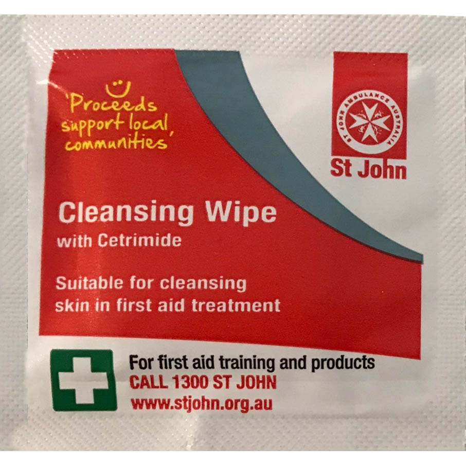 Image for ST JOHN STERILE CLEANSING WIPE PACK 10 from Office Heaven