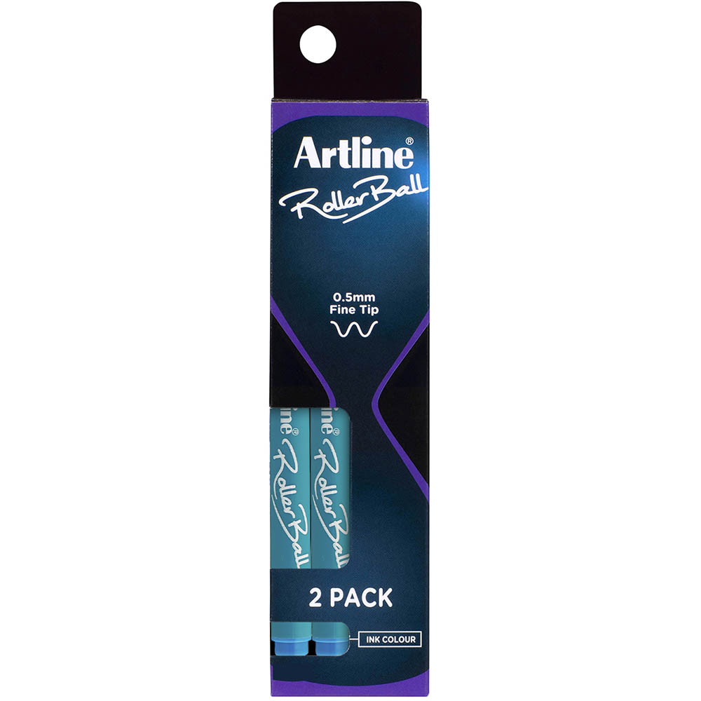 Image for ARTLINE ROLLERBALL PEN 0.5MM BLUE PACK 2 from BusinessWorld Computer & Stationery Warehouse