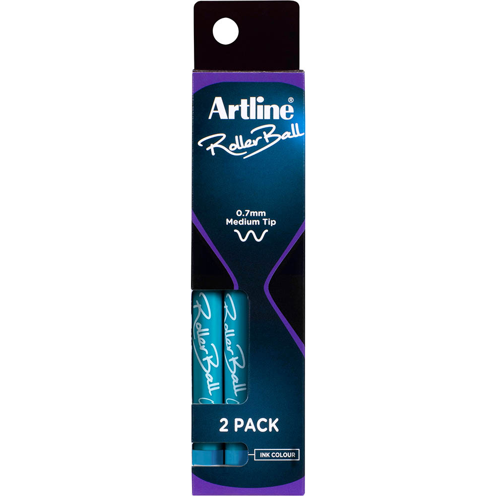 Image for ARTLINE ROLLERBALL PEN 0.7MM BLUE PACK 2 from Office Express