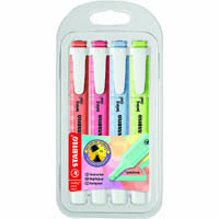 stabilo swing cool highlighter chisel pastel set 1 assorted pack 4