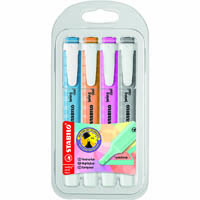 stabilo swing cool highlighter chisel pastel set 2 assorted pack 4