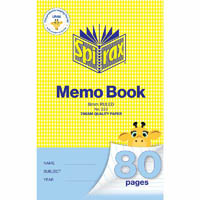 spirax 222 memo book 8mm 80 pages 165 x 100mm