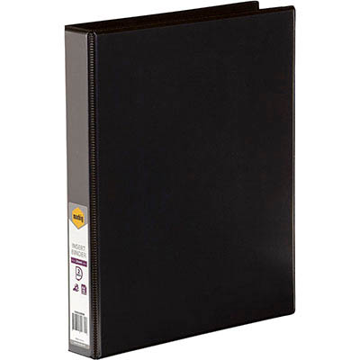 Image for MARBIG CLEARVIEW INSERT RING BINDER 2D 25MM A4 BLACK from Challenge Office Supplies