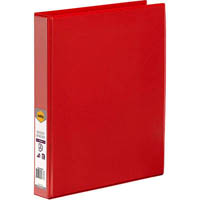 marbig clearview insert ring binder 2d 25mm a4 red