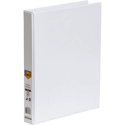 Image for MARBIG CLEARVIEW INSERT RING BINDER 2D 25MM A4 WHITE from Challenge Office Supplies