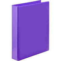 marbig clearview insert ring binder 2d 25mm a4 purple