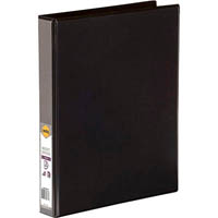 marbig clearview insert ring binder 3d 25mm a4 black