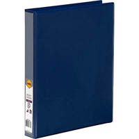 marbig clearview insert ring binder 4d 25mm a4 blue