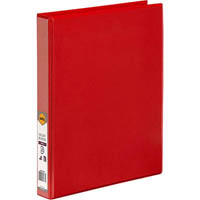 marbig clearview insert ring binder 4d 25mm a4 red