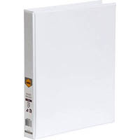 marbig clearview insert ring binder 4d 25mm a4 white