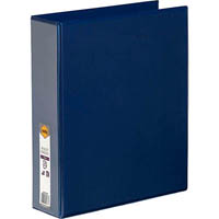marbig clearview insert ring binder 4d 50mm a4 blue