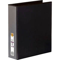marbig clearview insert ring binder 4d 50mm a4 black