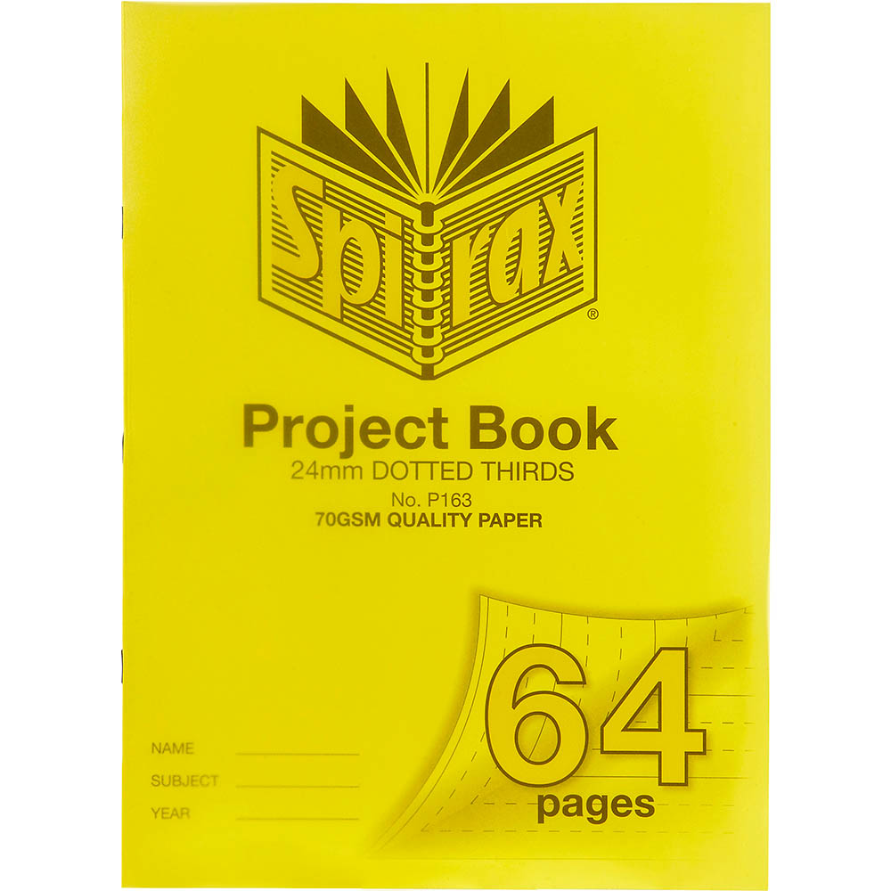 Image for SPIRAX P163 PROJECT BOOK 24MM DOTTED THIRDS 70 GSM 64 PAGE 330 X 240MM from That Office Place PICTON