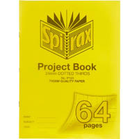 spirax p163 project book 24mm dotted thirds 70 gsm 64 page 330 x 240mm
