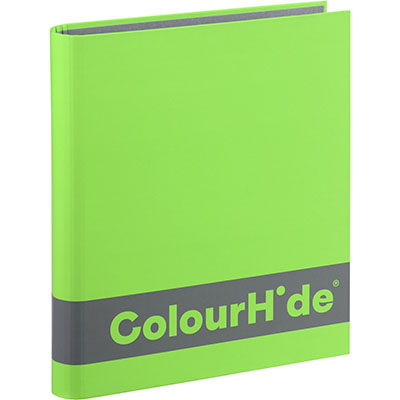 Image for COLOURHIDE SILKY TOUCH RING BINDER 2D 25MM A4 LIME from Challenge Office Supplies