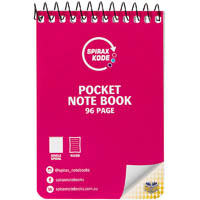 spirax 955 kode pocket notebook 96 page 77 x 112mm