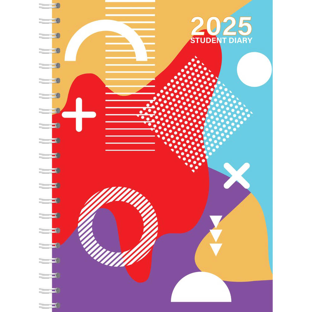 CUMBERLAND 2025 SPIRAL STUDENT DIARY WEEK TO VIEW A5 MULTI-COLOURED |  | 7118303