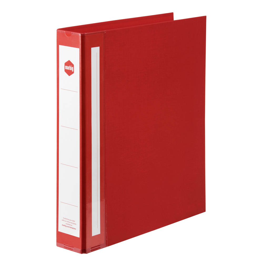 Image for MARBIG ENVIRO WIDE CAPACITY RING BINDER PE 4D 38MM A4 RED from Memo Office and Art