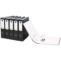 marbig lever arch file 75mm a4 black