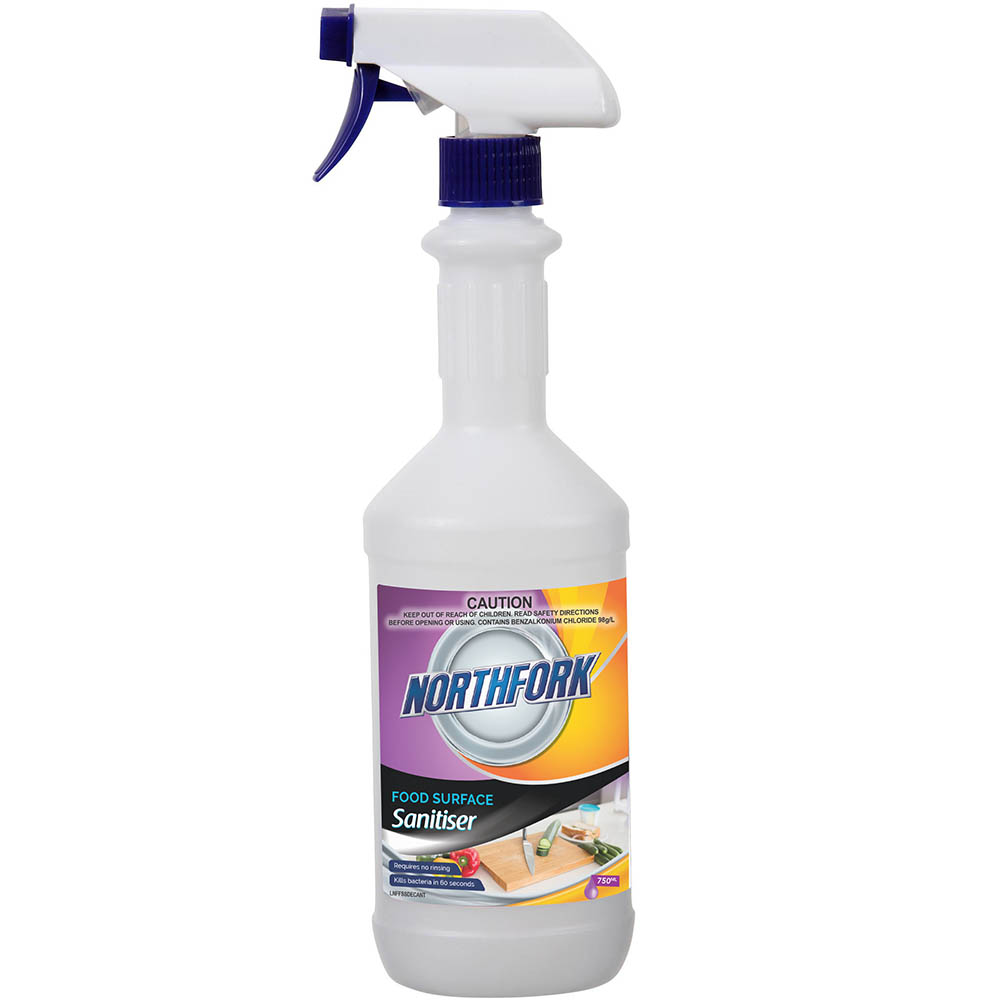 Image for NORTHFORK EMPTY DECANTING BOTTLE FOOD SURFACE SANITISER 750ML from Office Play