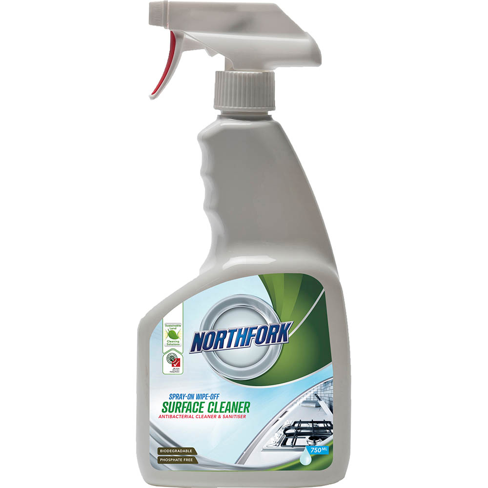 Image for NORTHFORK GECA SPRAY AND WIPE SURFACE CLEANER 750ML from Prime Office Supplies