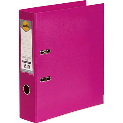 Image for MARBIG LINEN LEVER ARCH FILE PE 75MM A4 PINK from Australian Stationery Supplies