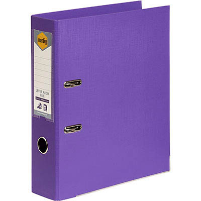 Image for MARBIG LINEN LEVER ARCH FILE PE 75MM A4 PURPLE from Australian Stationery Supplies