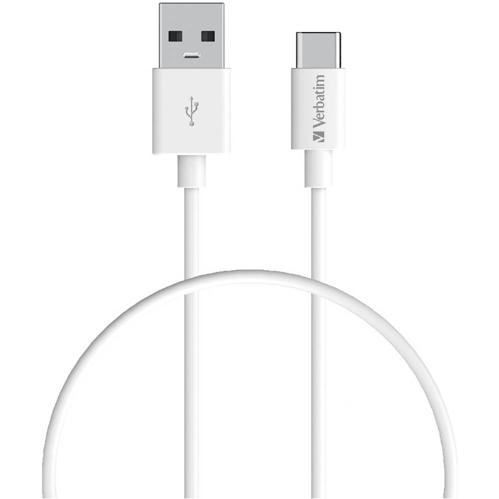 Image for VERBATIM CHARGE AND SYNC CABLE USB-A TO USB-C 500MM WHITE from ONET B2C Store