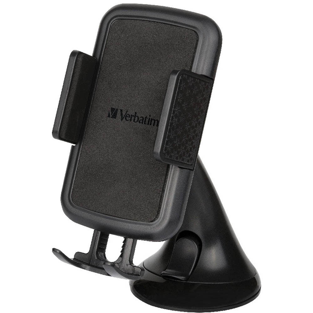 Image for VERBATIM CAR PHONE HOLDER WINDSCREEN AND DASH MOUNT BLACK from Australian Stationery Supplies