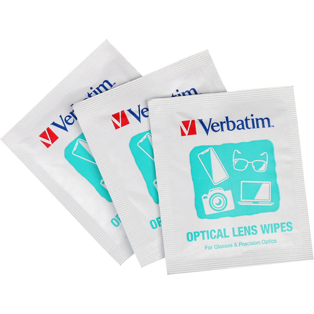 Image for VERBATIM OPTICAL LENS CLEANING WIPES 25 PACK from Olympia Office Products