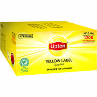 lipton yellow label envelope tea bags carton 1200