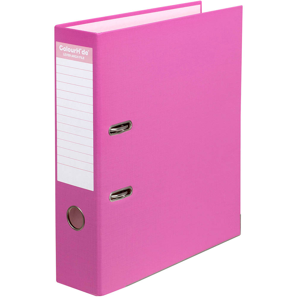 Image for COLOURHIDE LEVER ARCH FILE PE A4 CASSIS PINK from Challenge Office Supplies