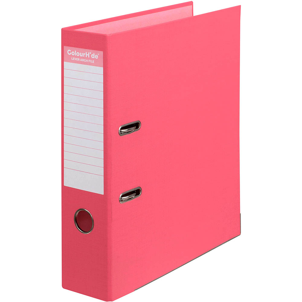 Image for COLOURHIDE LEVER ARCH FILE PE A4 WATERMELON from Challenge Office Supplies