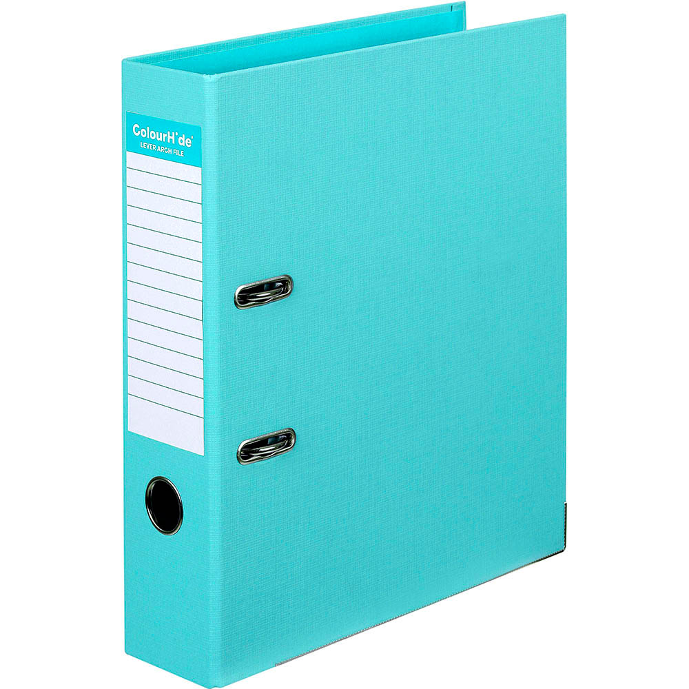 Image for COLOURHIDE LEVER ARCH FILE PE A4 AQUA from That Office Place PICTON
