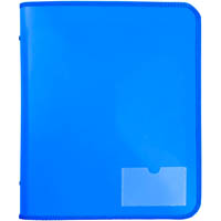 marbig zipper binder 25mm 2d blue